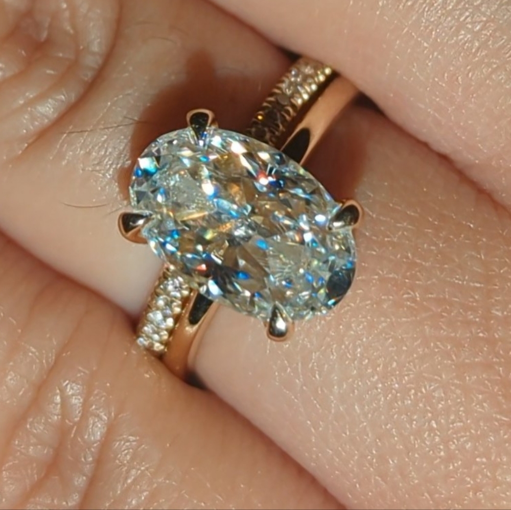 ForeverForLove 3.5 Ct. Oval Moissanite Ring